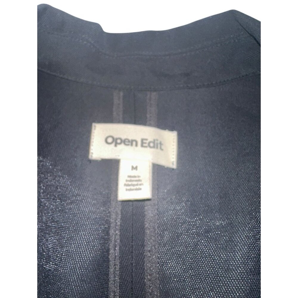 Open Edit Soft Gabardine One Button Collared Blaz… - image 3